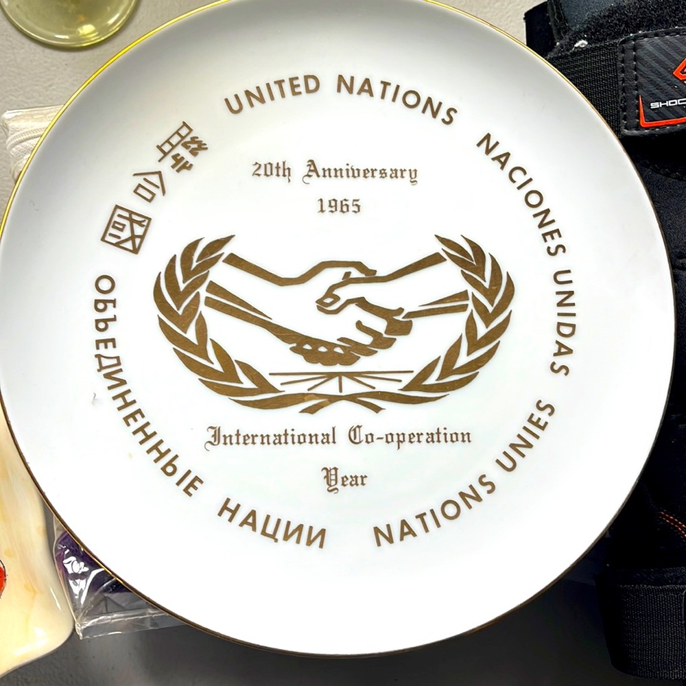 United Nation 20th Anniversary plate